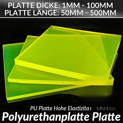 Polyurethanplatte PU Platte Hohe ElastizitäT Dicke 1mm-100mm, Länge 50mm-500mm - Bild 1 von 4
