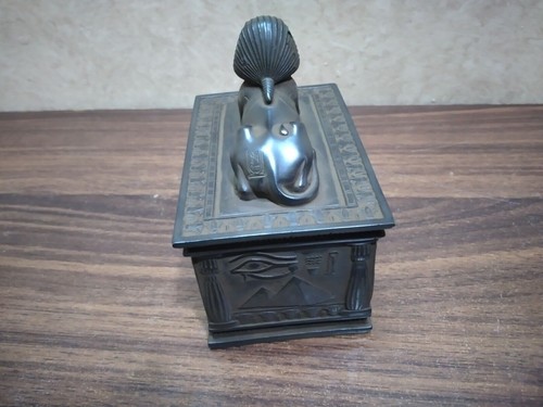 2x Ägyptischer Kasten Basalt Stein: Ebros Anubis & Wächtersphinx... - Bild 8 von 24