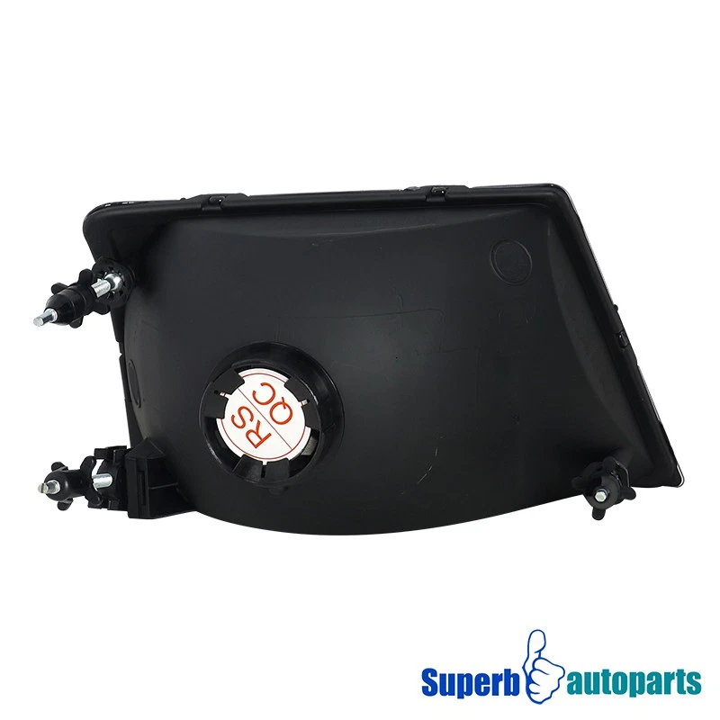 Fit 1998-2000 Ford Ranger Diamond Black Headlights+Corner Turn Signal Lamps Pair - Imagem 3 de 4