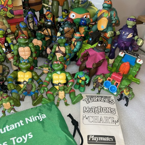 Enorme lotto raro vintage Teenage Mutant Ninja Turtles 1988-2024 custodia veicoli TMNT - Foto 9 di 24