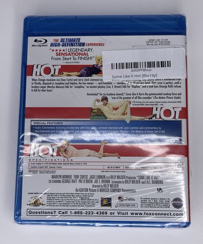 Some like It Hot Blu-ray (1959) Neu Versiegelt - Bild 2 von 2