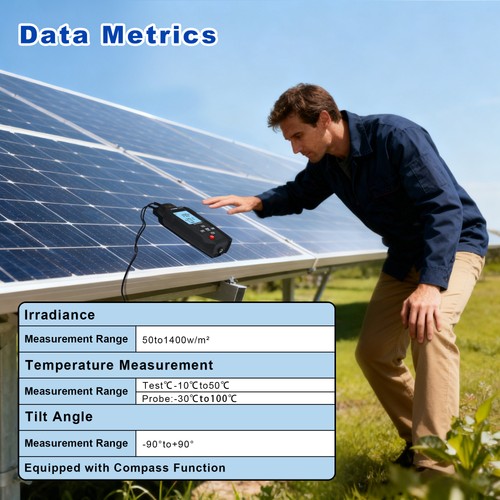 CEM DT-1317 Solar Irradiance Meter Solar Energy Tools Solar Power Meter ✦Kd - Picture 5 of 7