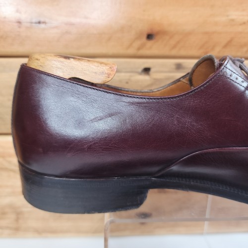 Salvatore Ferragamo Men's Oxblood Leather Brogue Toe Cap Oxford Shoes Size 9 D - Picture 10 of 23