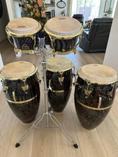 LP congas with bongo . Tribal  series complete with travel cases!  Rare!!!