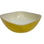 Vintage Pyrex Yellow Hostess Bowl 1.5 Qt Square 515B-015 White Milk Glass MCM US