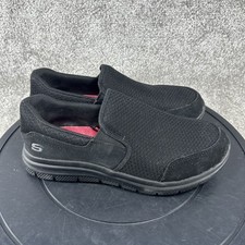 Skechers Shoes Women Size 9.5 Cozard SR Soft Toe Work Black Mesh Slip On Sneaker