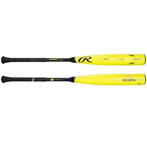 Rawlings 2024 Icon Glowstick -3 33" BBCOR Composite Baseball Bat Neon Green - Picture 19 of 24