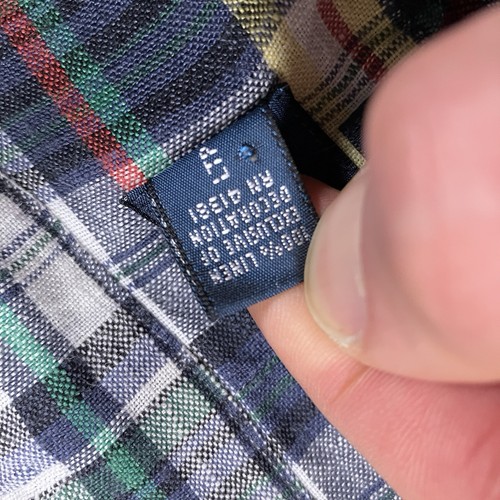 Camisa Ralph Lauren Para Hombre XL Ajuste Personalizado A Cuadros 100% Lino Manga Larga Con Botones - Imagen 9 de 9