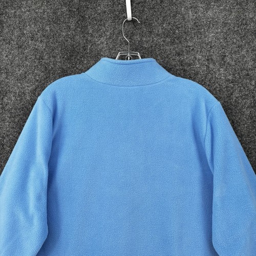 Quacker Factory Blue Fleece Let It Snow 1/4 Zip Jacket Women’s Large - Picture 4 of 14