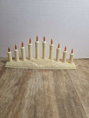 Y.E. Enterprises Taiwan Vintage 1982 Mini Candolier Candle Light Orange Window