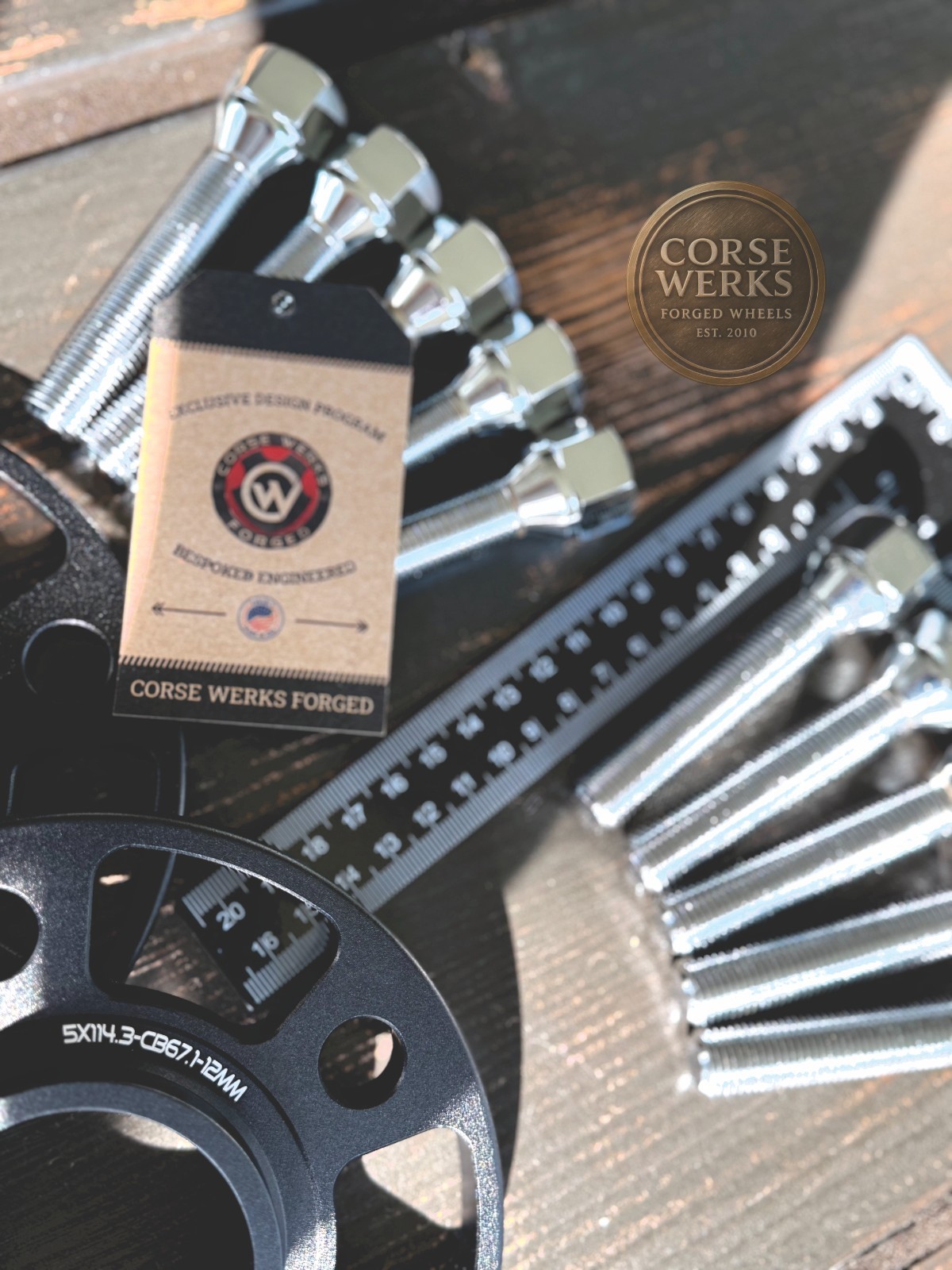 Corse Werks Ferrari Wheel Spacers Set – 12mm and 20mm with Extended Bolts