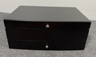 REED & BARTON SILVERPLATE STERLING WOOD FLATWARE STORAGE BOX CHEST WITH 1 DRAWER