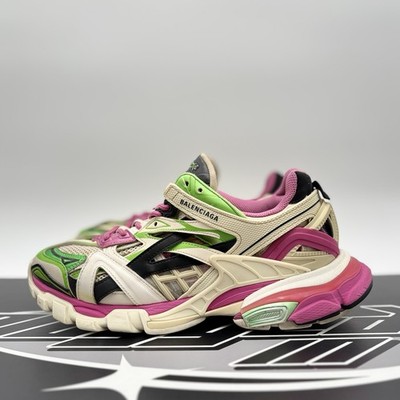 Size 41 (8 US) - Balenciaga Track 2 Trainer ' White, Purple, Green ' | GOOD!