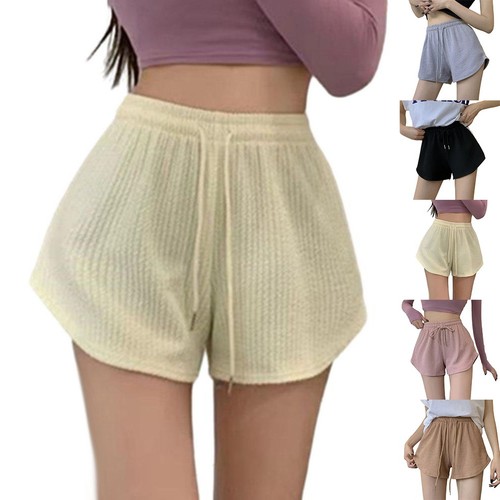 Women's Gym Fitness Waffle Shorts Summer Loose Casual Wide Leg Sports Hot Pants - Bild 1 von 34