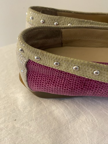 Vaneli Damenschuhe Größe 7,5 Colorblock blau pink grün Halbschuhe Nieten Quaste - Bild 5 von 14
