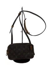 LOUIS VUITTON Shoulder Bag Pochette Marly Bandoliere_Monogram Canvas_BRW Used