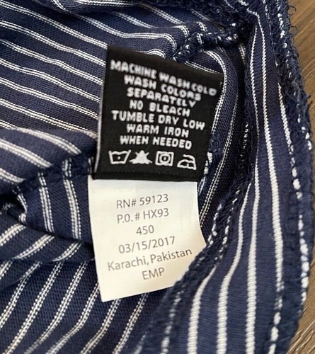 English Laundry Boys Pullover Long Sleeve Hoodie Blue Stripes Sz 14/16 - Picture 8 of 8