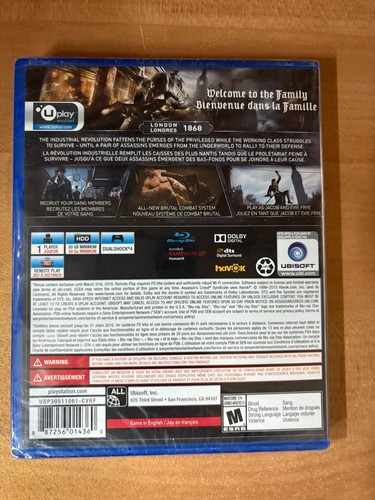 Assassin's Creed: Syndicate (PS4) **BRAND NEW** FACTORY SEALED*** - Picture 2 of 2