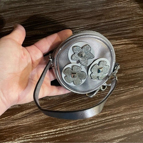 Guess Silber Runde Glitzer Blume Armband Geldbörse - Bild 2 von 4