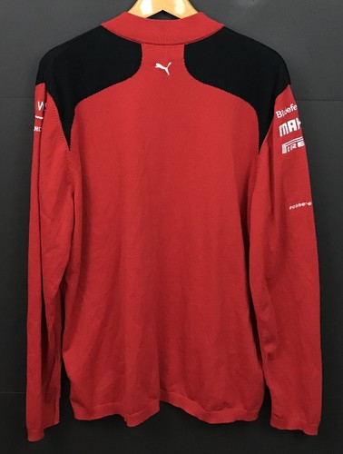 Scuderia Ferrari F1 Racing 2023 Team Men's Red Puma Half-Zip Knit Sweatshirt 2XL - Picture 3 of 11