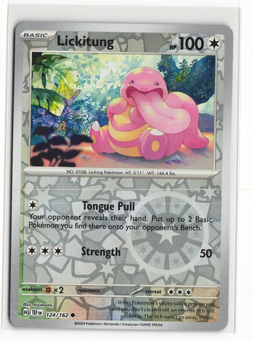 Lickitung 124/162 Reverse Holo Pokemon TCG Scarlet & Violet