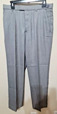 Perry Ellis Portfolio Men's Travel Luxe Gray No Iron Dress Pants 32x30