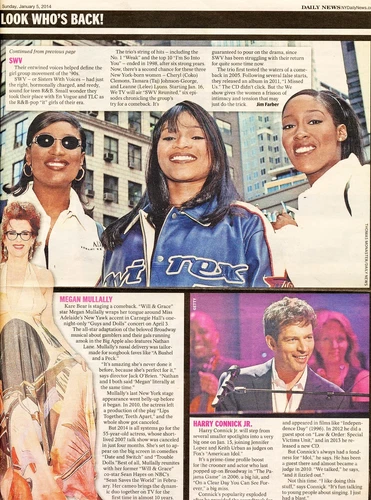 SWV Sisters With Voices NY Daily News Clipping + Photo R&B Collectible 2014