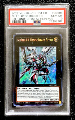 PSA 10 GEM MINT 2022 NO F0 UTOPIC DRACO FUTURE YUGIOH 1ST EDITION