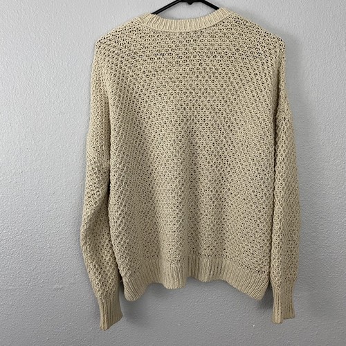 French Quarter Pullover Long Sleeve Oversized Sweater Cream Size Small MSRP $88 - Picture 8 of 9