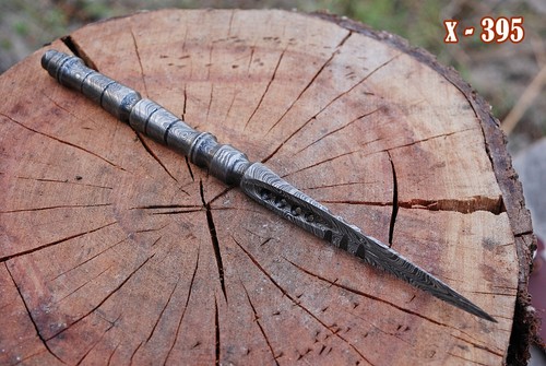 URBAN STINGER DISCREET Damascus COMBAT BOOT KNIFE IDEAL OUTDOOR DEFENSE HIKING - Picture 2 of 5