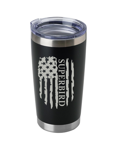 SUPERBIRD Flag Design Laser Engraved  20oz Stainless Steel Tumbler fast ship - Picture 1 of 6