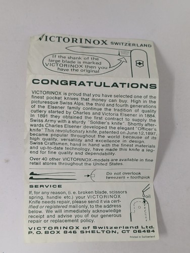 Vintage Victorinox Swiss Army Knife Red Ambassador 74mm With Box & Instructions - Picture 2 of 13
