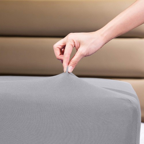Jersey Cotton Stretch Fitted Sheet Extra Deep 30cm Bed Single Double King S.King - Picture 2 of 111