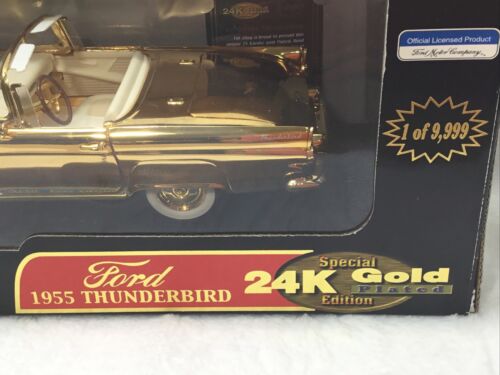 Rare 1990 Official Ford Motor Co. 24K Gold Plated Edition 1955 Ford Thunderbird - Picture 3 of 12