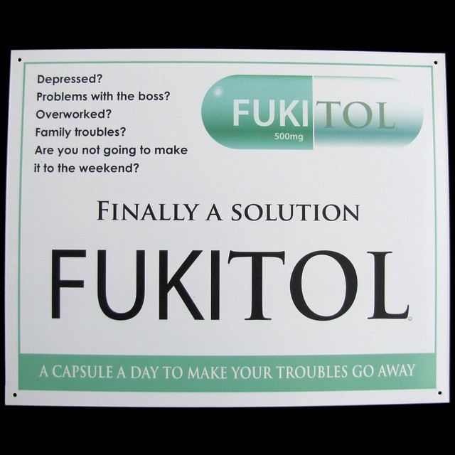 FUKITOL prescription drug medicine FUNNY WORK SIGN doctor's office medical decor FUKITOL prescription drug medicine FUNNY WORK SIGN doctor's office medical decor