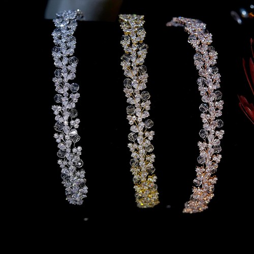 Diadema Boda Tocado Tiaras Prendas para la cabeza Fiesta Accesorios para el cabello Corona nupcial - Imagen 14 de 21