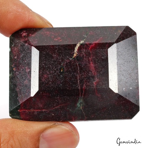 Gema extraída de tierra de 540 quilates rubí rojo natural sin tratar corte octágono suelta tamaño enorme - Imagen 2 de 7