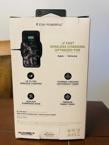 Mophie 15W Fast Charge Wireless Charging Pad for iPhones & Galaxy Phones (Qi) - Picture 3 of 3