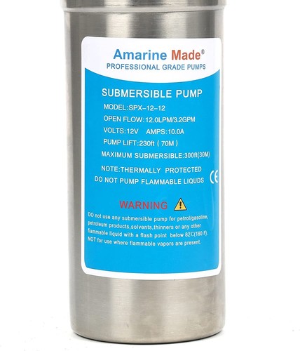 12V DC 3.2GPM 230 Ft Solar Water Pump Submersible Deep Well Water Pump Stainless - Picture 3 of 8