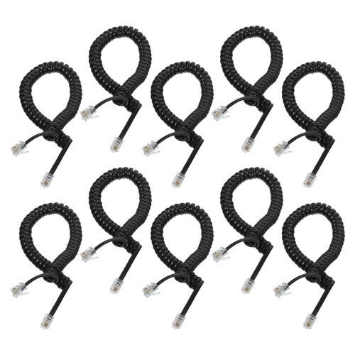 5 Count Câble De Remplacement Du Combiné Fil Enroulé Cordon Téléphone Fixe - Zdjęcie 11 z 12