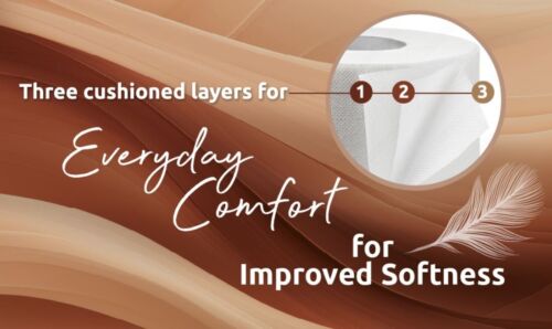45 Roll Bulk Buy - Quilted 3 Ply Shea Butter Fragranced Toilet Rolls - Picture 2 of 7