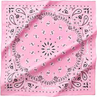 SUPREME SILK BANDANA PINK **SHIP NOW** | eBay