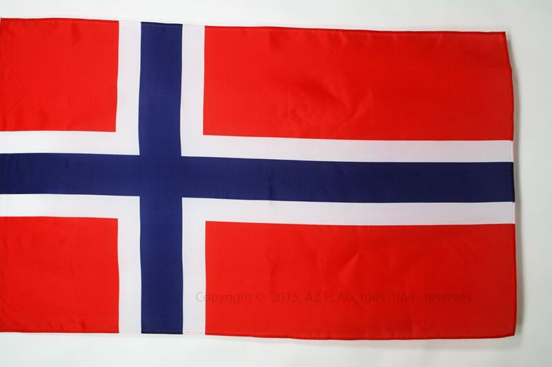 Drapeau Norvège 250x150cm pour pavoiser un mât de jardin ou une façade de bâtiment