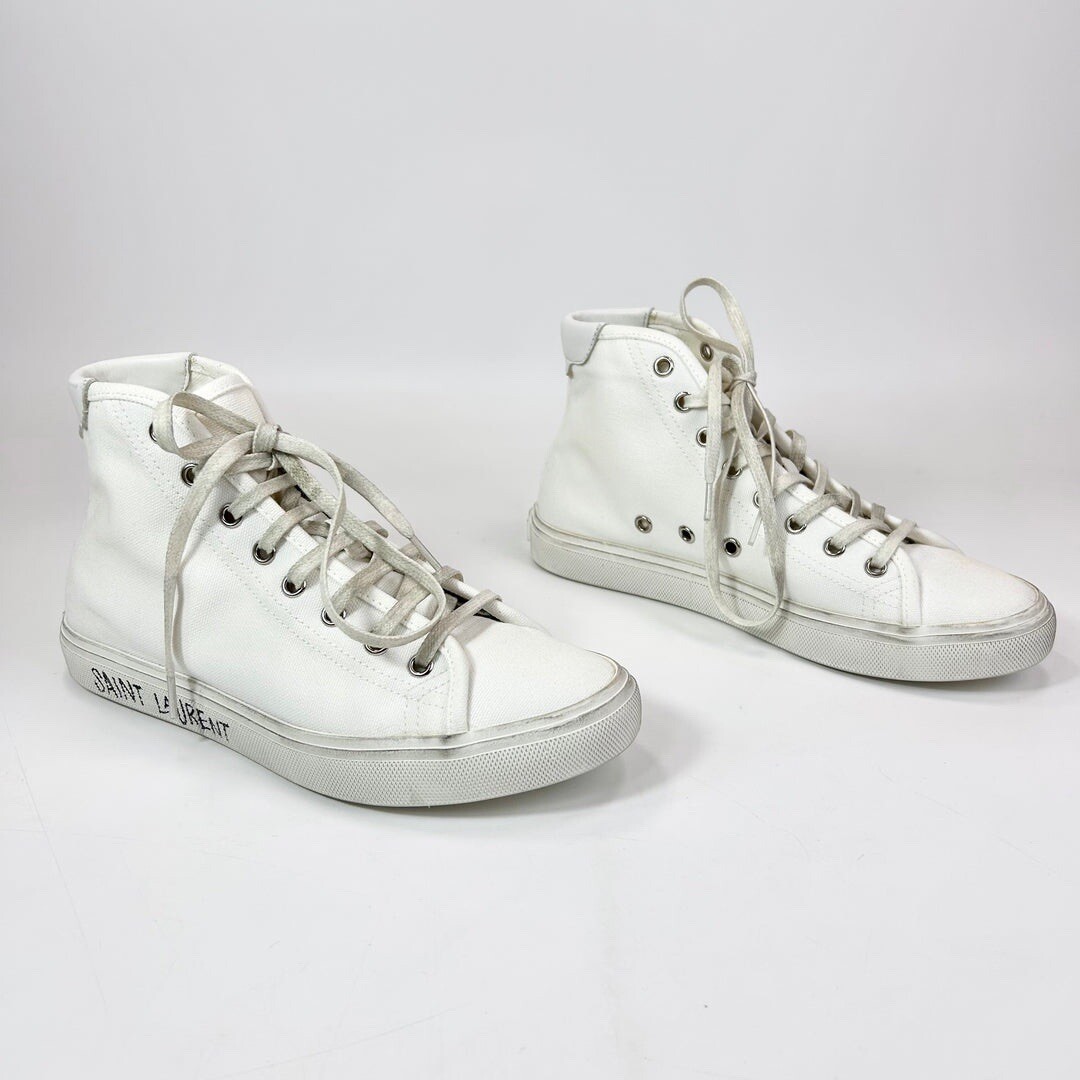 Saint Laurent Malibu Sneaker Mid Top Distressed Donna 7
