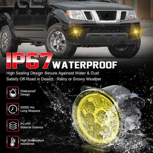 Kit faros antiniebla parachoques delantero para Nissan XTerra 2005-2014 2015 amarillo - Imagen 6 de 10