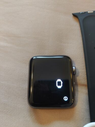 OB Apple Watch S3 Series 3 GPS 42mm Cassa Alluminio Grigio Siderale Cinturino Sport Nero - Foto 5 di 7