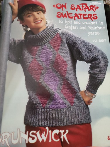 Brunswick  Vintage Knitting Crochet 8617  On Safari - Picture 1 of 4