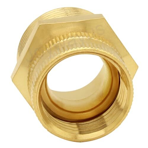 Brass 3/4 GHT Female x 1 NPT Male Thread Swivel Pipe Fitting Garden Hose Th - Picture 5 of 6