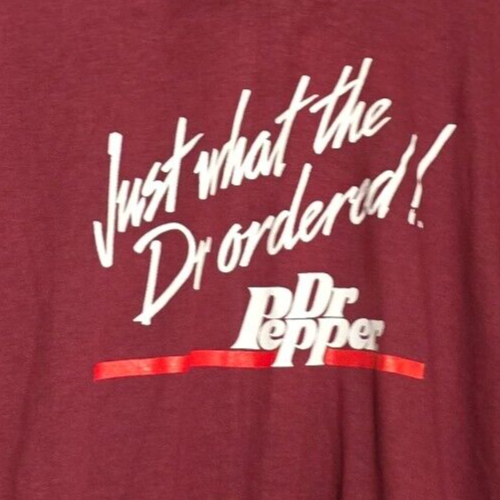 Vtg Touch of Gold USA Just What Dr Ordered Dr Pepper Crewneck - Burgandy - Sz L* - Picture 2 of 4