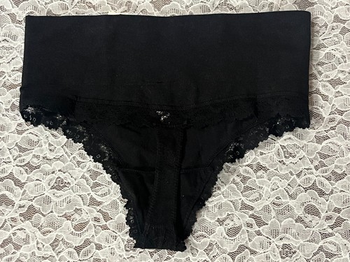 Secret Treasures Black Thong Panties Wide Band Stretch Nylon Size 3XL - Picture 13 of 15